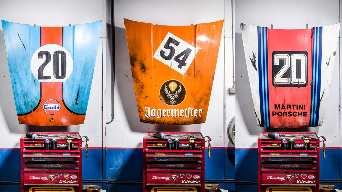 Belgian street artists use EB Porsche as raceinspired canvas